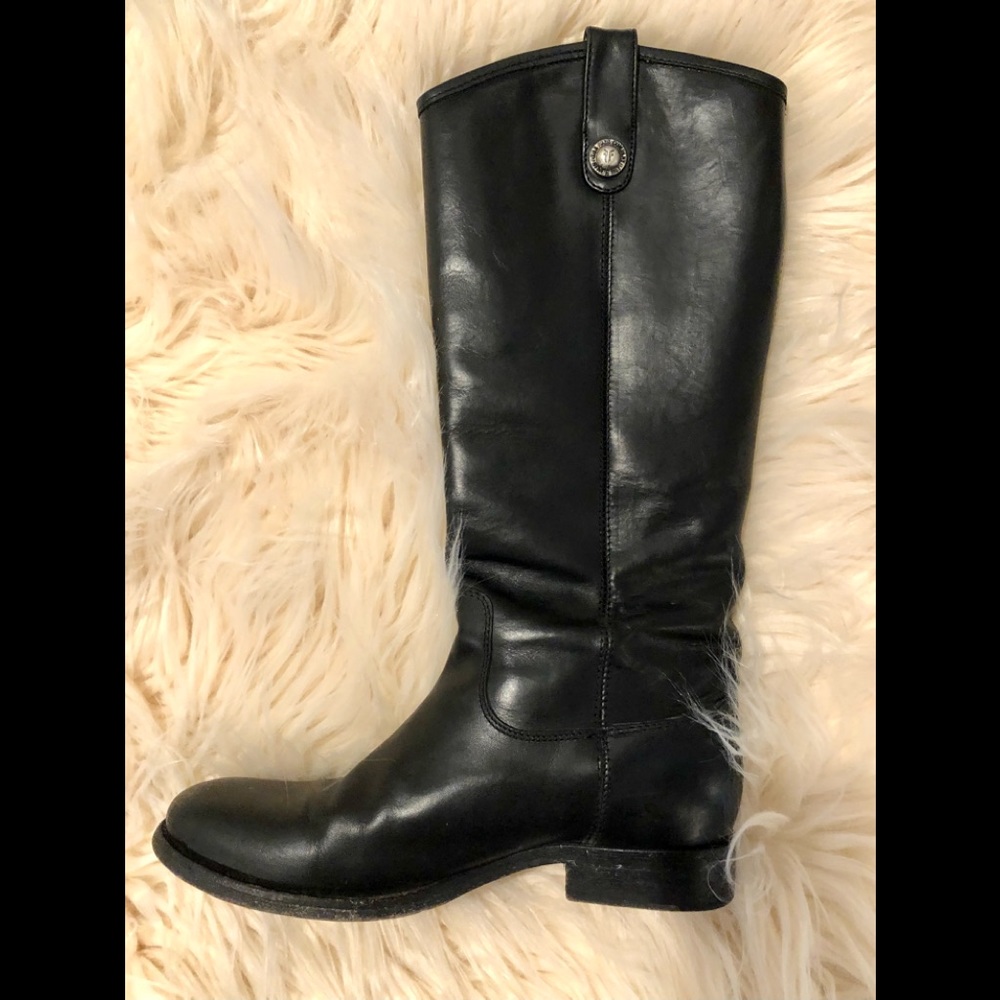 FRYE Womens Black 7 1/2 B Equestrian Tall Boot